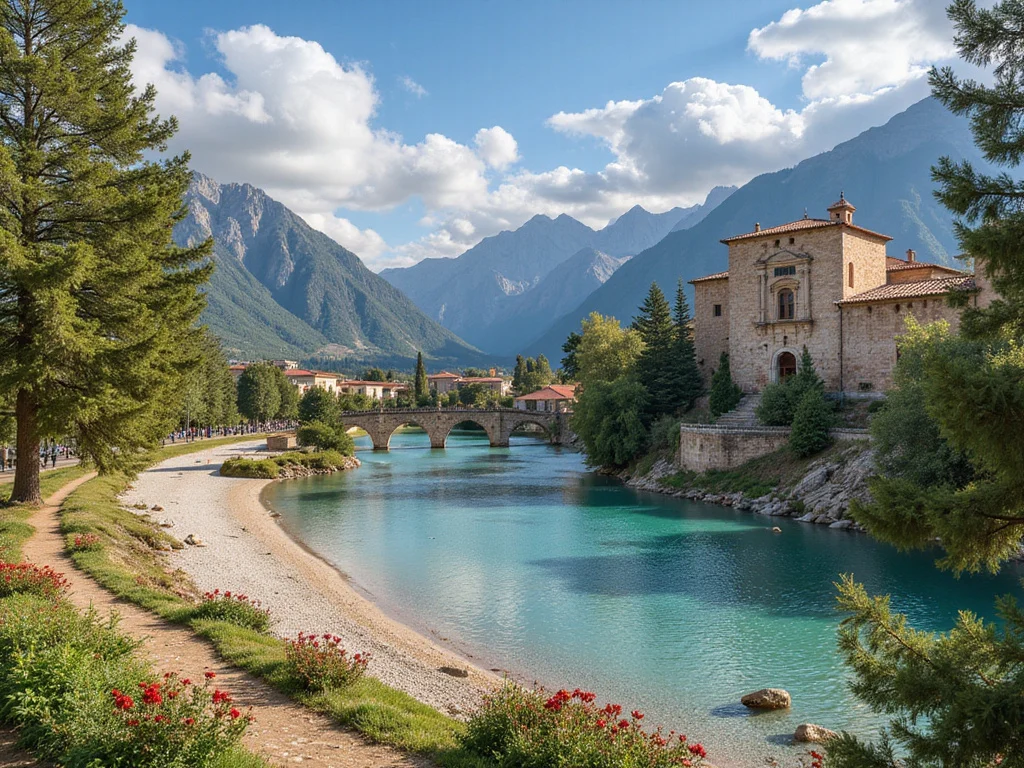 Cultural and natural elements depicting where is Albania