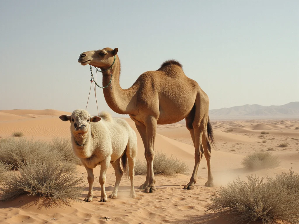 Camel in desert representing non-kosher concept in Jewish laws
