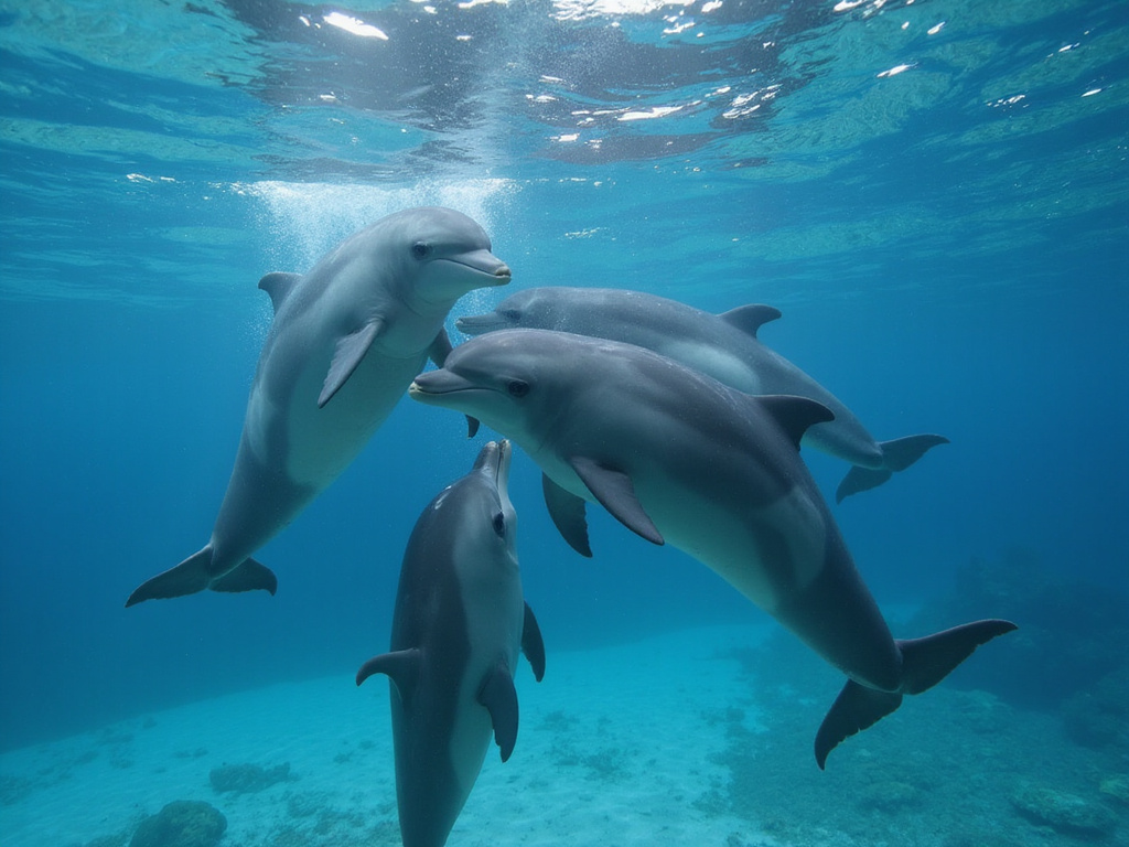 Dolphin reproduction and family establishment in underwater environment