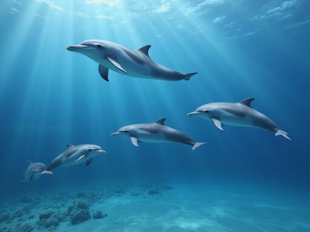 Dolphin life cycle showcasing breeding and growth stages