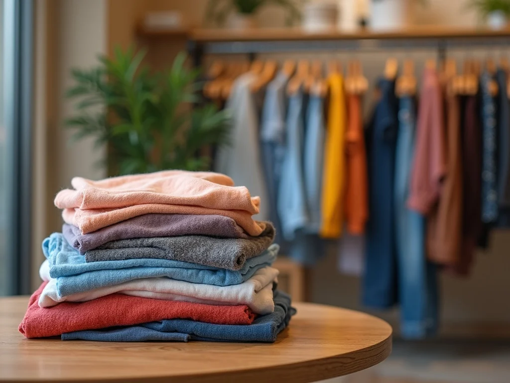 Donating clothes from home to second-hand store in UK city