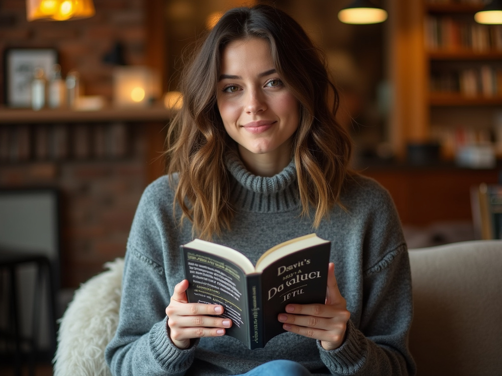 Woman holding 'How Good It Is To Be A Wallflower' book