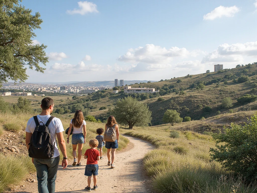 Tourists exploring modern lifestyle and architecture in Galilee, Israel