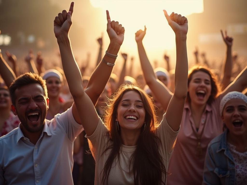 Joyful celebration of freedom in western mainstream culture