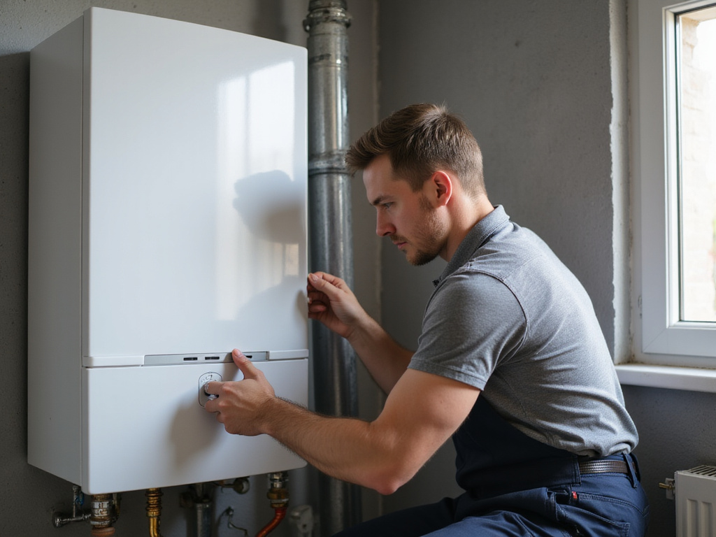 Professional inspecting electric boiler for how-to guide