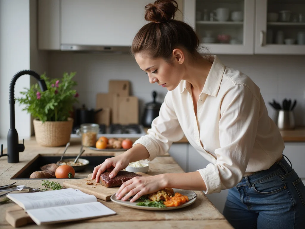 Person in modern kitchen cooking liver following expert tips