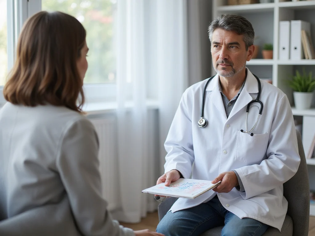 איך נראים טחורים חיצוניים, consultation with doctor in medical office