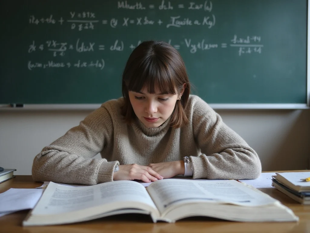 Student learning איך עושים אינטגרל with textbooks and mathematical formula