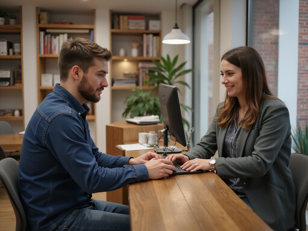 Process of opening a bank account in cozy environment