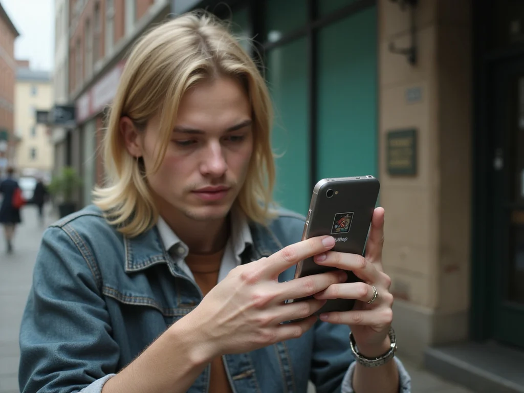 Person trying to view deleted messages on WhatsApp on their phone