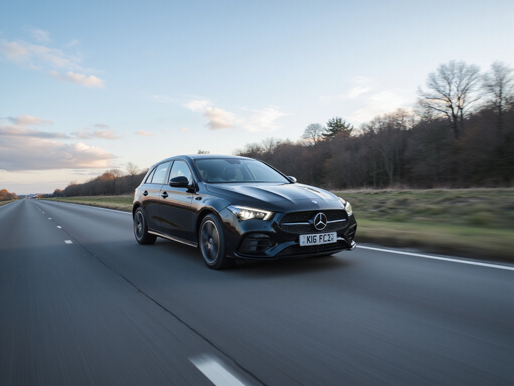 Modern sedan driving smoothly, symbolizing reduced fuel consumption