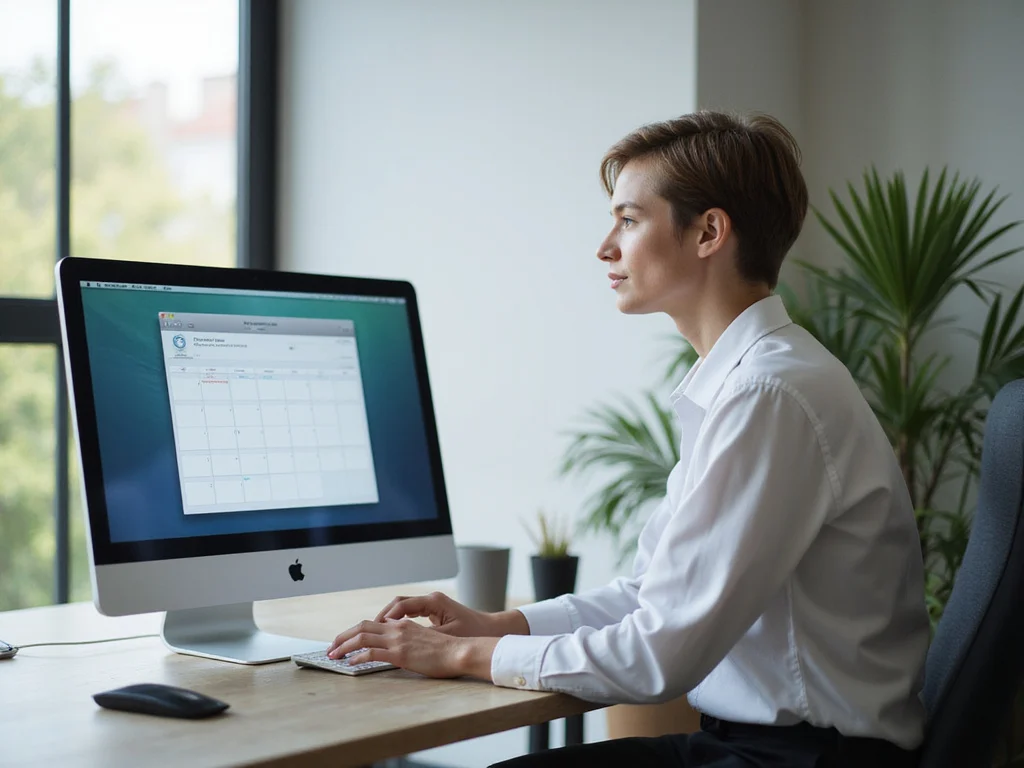 Scheduling occupational doctor appointment online in professional environment