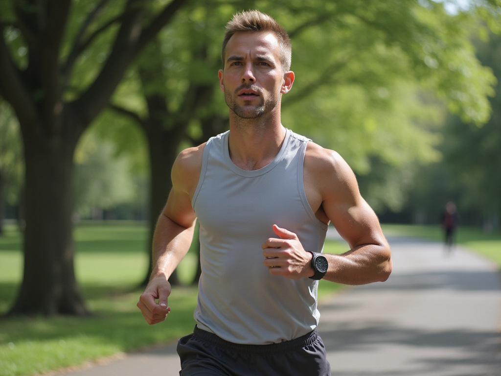 Athlete taking deep breath during strenuous sporting activity