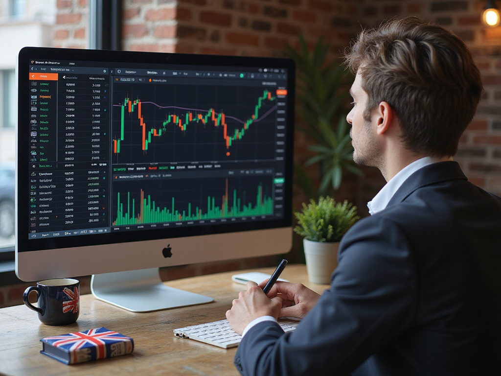 Studying how to invest in crypto at a casual workspace