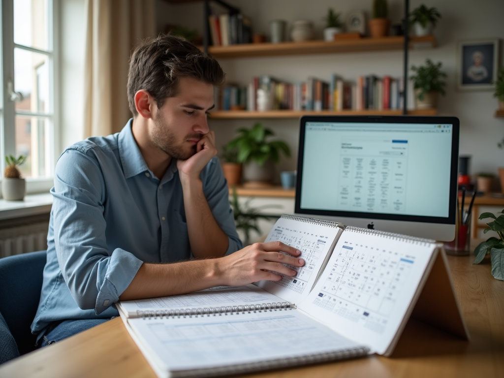Person studying calendar for מתי ספירת העומר מתחילה timing