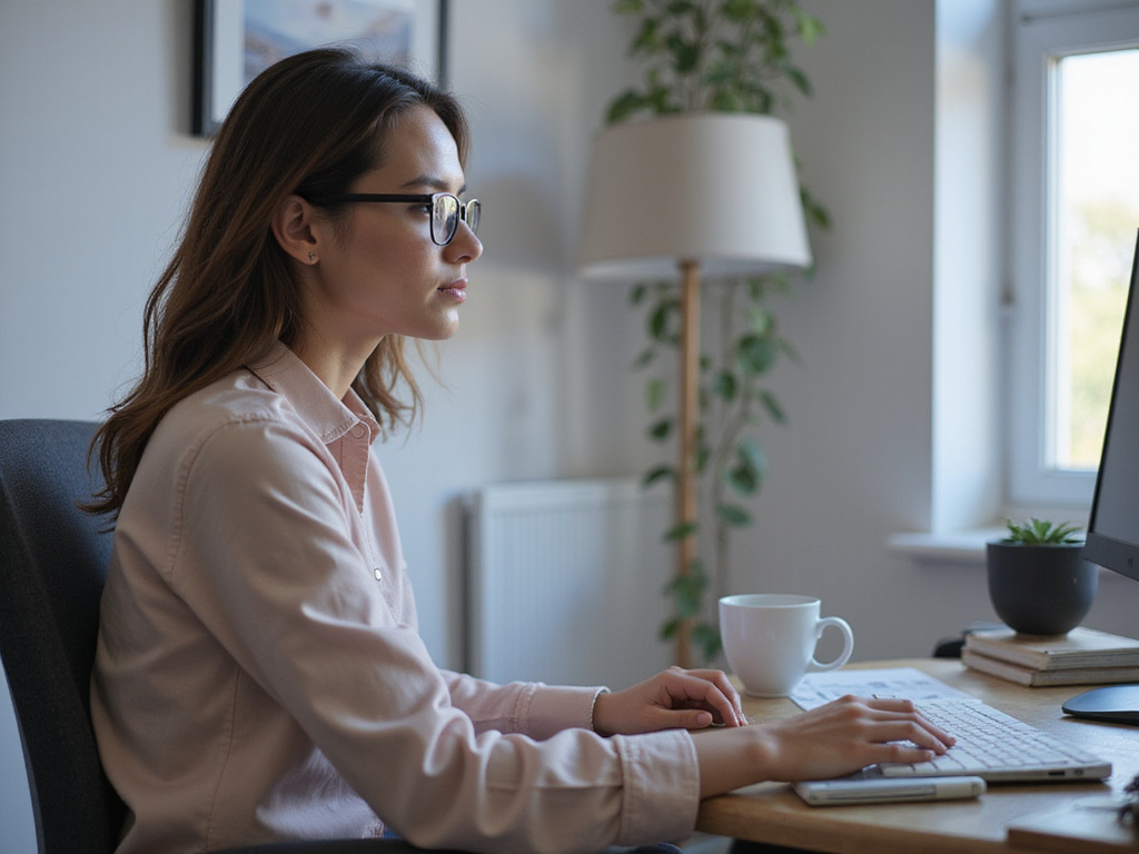 Preventing digital eye strain in a comfortable workspace