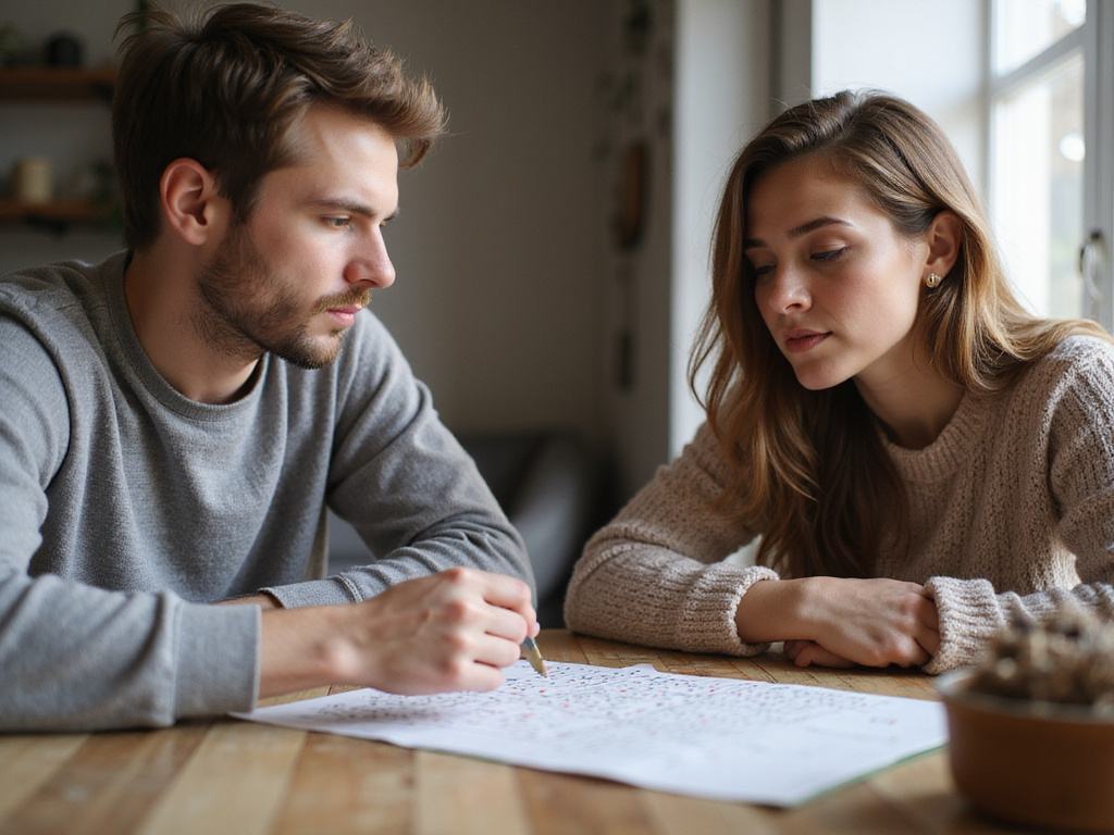 Diverse age group learning how to solve Sudoku at home