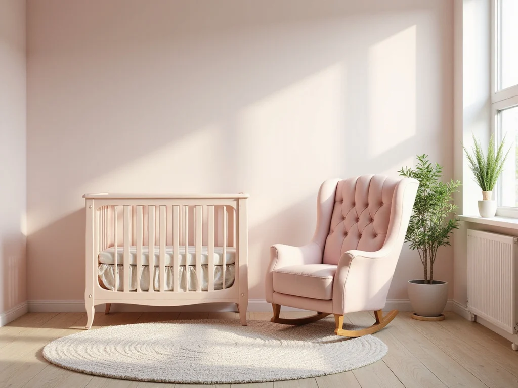 Peaceful nursery room depicting post-natal care and calm after childbirth