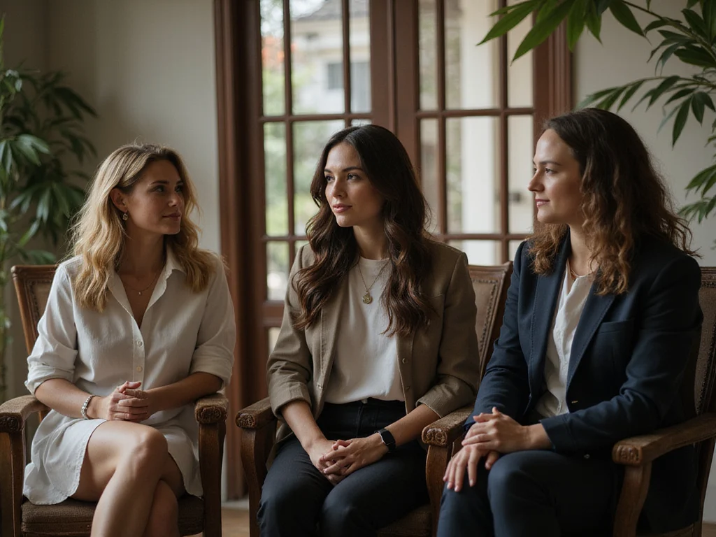 Diverse group discussing איפה רואים הלוטוס הלבן series future