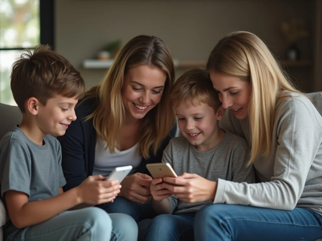 Modern family engaging in high-speed internet lifestyle, למה בן גיי שורף.