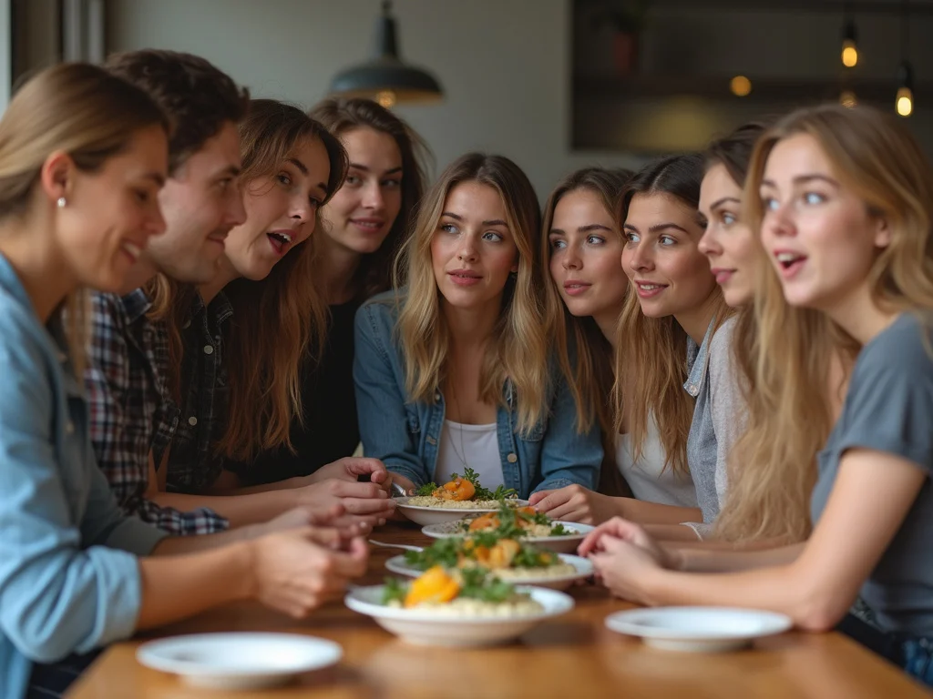 Group of westerners surprised by dish without tahini